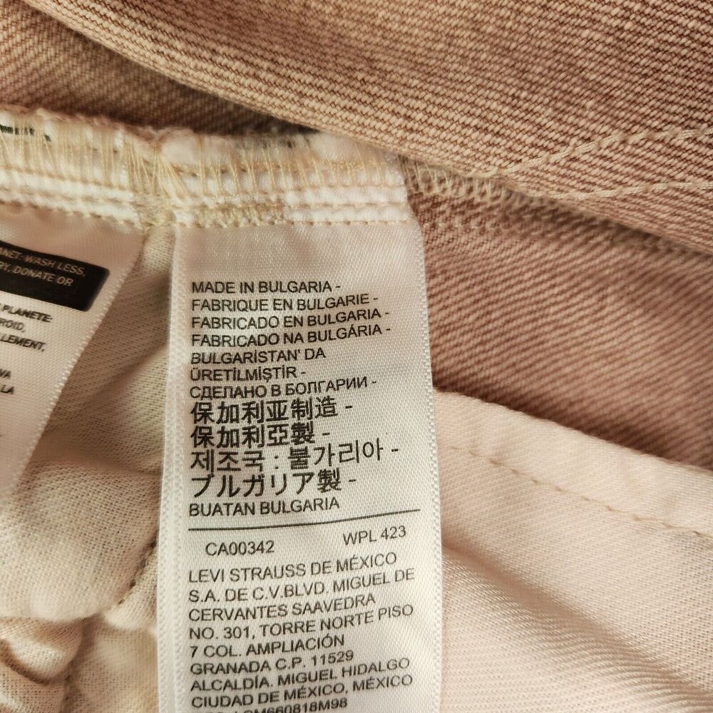 Levis Jean Women Size 33X29 Premium High Loose Wide Straight Leg High Rise Beige - Picture 11 of 16